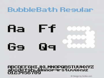 BubbleBath Regular 2 Font Sample