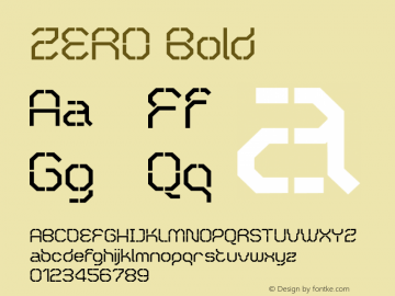ZERO Bold 001.000 Font Sample