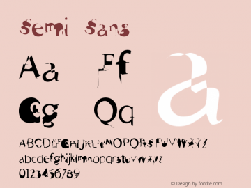 Semi Sans Version 001.000 Font Sample
