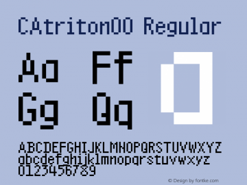 CAtriton00 Regular Unknown Font Sample