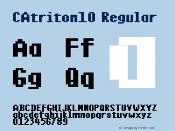 CAtriton10 Regular Unknown Font Sample