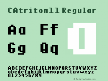 CAtriton11 Regular Unknown Font Sample