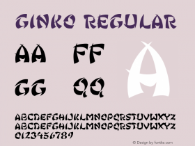 Ginko Regular Version 1.25 - March 22, 1996 Font Sample