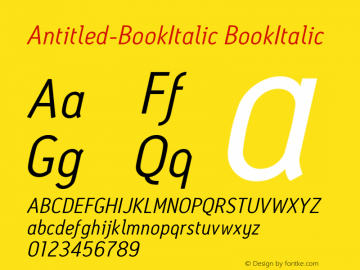 Antitled-BookItalic BookItalic Version 001.000图片样张