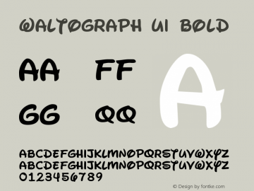 Waltograph UI Bold 1.0 Font Sample