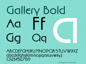 Gallery Bold Version 001.000 Font Sample