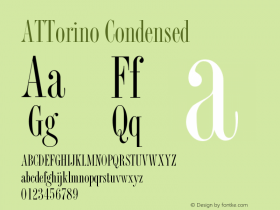 ATTorino Condensed Version 1.0 Font Sample