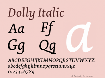 Dolly Italic Version 001.000图片样张