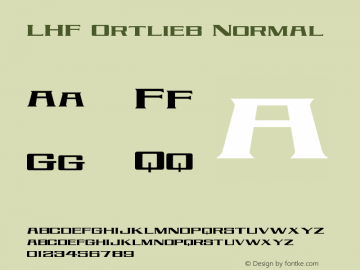 LHF Ortlieb Normal Version 001.001 Font Sample