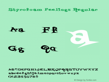 Styrofoam Feelings Regular Version 2.000 2004 Font Sample