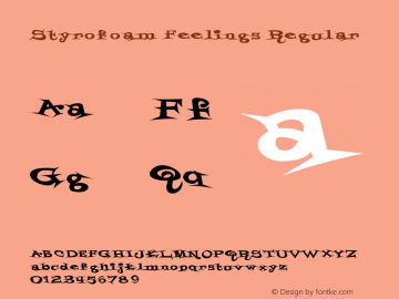 Styrofoam Feelings Regular OTF 3.000;PS 001.001;Core 1.0.29 Font Sample