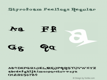 Styrofoam Feelings Regular OTF 3.000;PS 001.001;Core 1.0.29 Font Sample