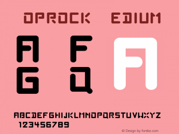 Poprock Medium 001.000 Font Sample