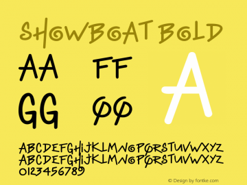 Showboat Bold Version 001.000图片样张