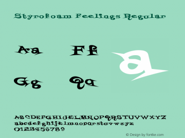 Styrofoam Feelings Regular OTF 3.000;PS 001.001;Core 1.0.29 Font Sample