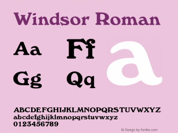 Windsor Roman Version 003.001图片样张