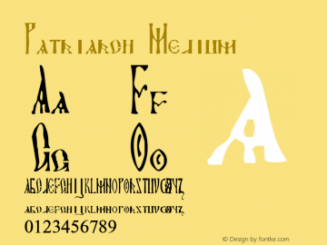 Patriarch Medium 001.000 Font Sample