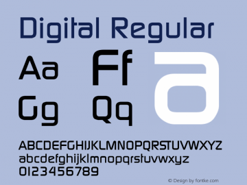 Digital Regular Altsys Fontographer 3.5  31.01.1994 Font Sample