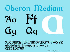 Oberon Medium Version 001.000 Font Sample