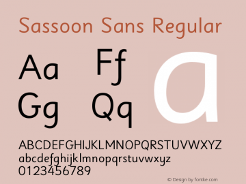 Sassoon Sans Regular Version 001.003图片样张