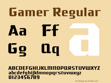 Gamer Regular Version 001.000图片样张