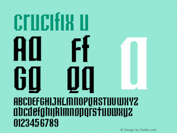 Crucifix U Version 001.000 Font Sample