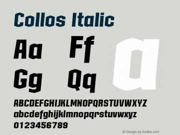 Collos Italic Version 001.000图片样张