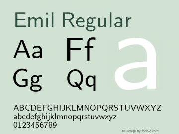 Emil Regular Unknown图片样张