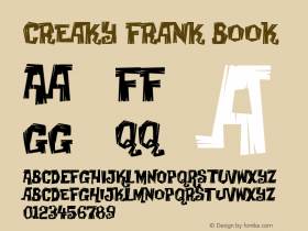 Creaky Frank Book Version 001.000 Font Sample