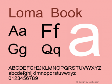 Loma Book Version 0.10.0: 2014-03-17 Font Sample