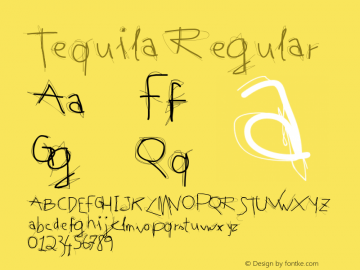 Tequila Regular Macromedia Fontographer 4.1.5 25/08/00 Font Sample