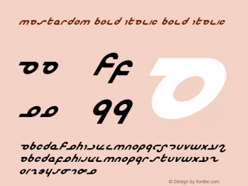 Masterdom Bold Italic Bold Italic 1 Font Sample