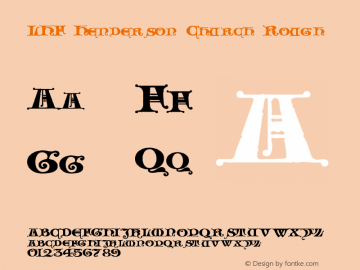 LHF Henderson Church Rough Version 001.000 Font Sample