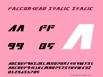 Falconhead Italic Italic 2图片样张