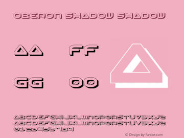 Oberon Shadow Shadow 1.2 Font Sample