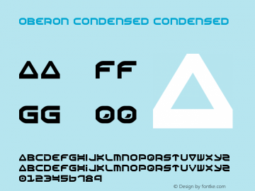 Oberon Condensed Condensed 1.2 Font Sample