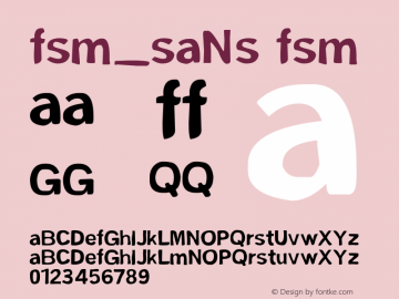 fsm_sans fsm v1.0 Font Sample