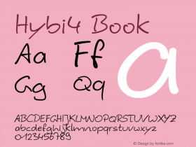 Hybi4 Book Version Macromedia Fontograp Font Sample