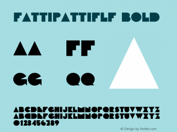 FattiPattiFLF Bold Version 001.000 Font Sample
