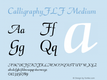 CalligraphyFLF Medium Version 001.000 Font Sample