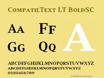 CompatilText LT BoldSC Version 002.000 Font Sample