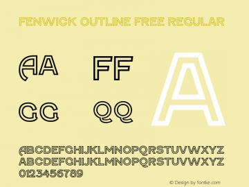 Fenwick Outline Free Regular Version 1.001 2004图片样张