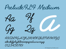 PreludeFLF Medium Version 001.000 Font Sample