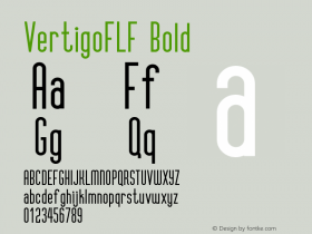 VertigoFLF Bold Version 001.000 Font Sample