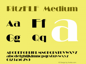 RitzFLF Medium Version 001.000 Font Sample