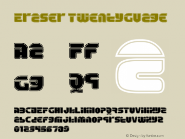 Eraser TwentyGuage Version 001.000 Font Sample