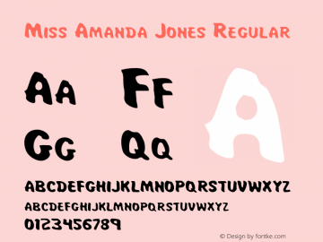 Miss Amanda Jones Regular 1 Font Sample