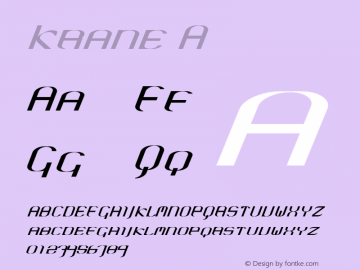 Krane A Version 1.000 Font Sample