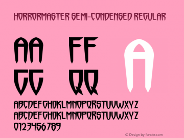 Horrormaster Semi-condensed Regular Version 1.0 Font Sample