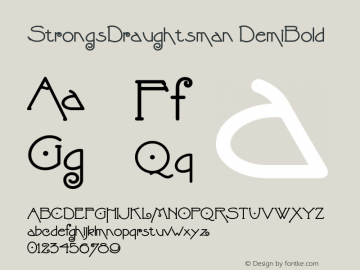StrongsDraughtsman DemiBold Version 1.00 2003 initial release Font Sample